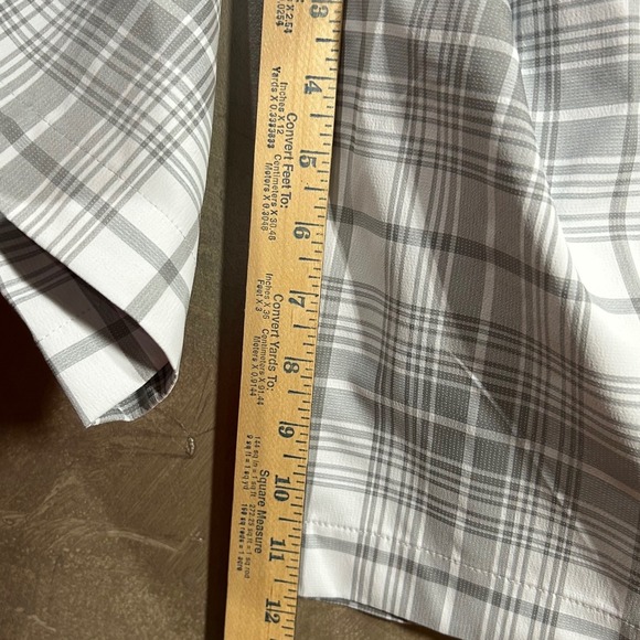 Nike Golf Tour Performance Dri-FIT‎ Plaid Shorts Men's Size 34 Gray White EUC - Picture 5 of 11